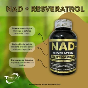 resveratrol + nad resveratrol por 100 600 mg