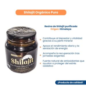 shilajit original orgánico puro x 130g con cuchara